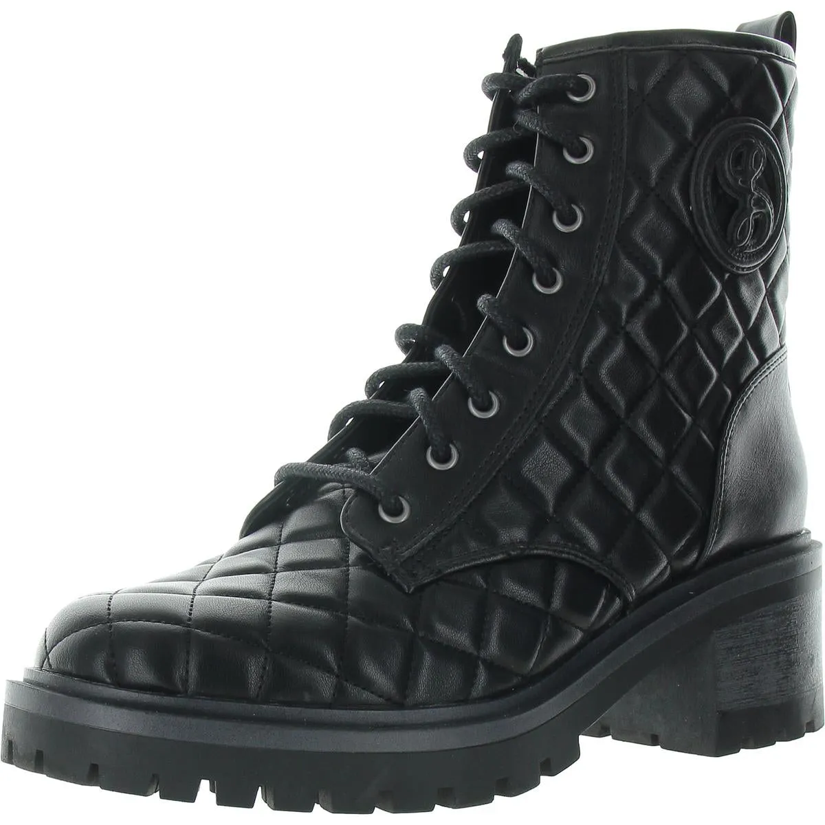 Womens Lace-Up Man Made Combat & Lace-Up Boots