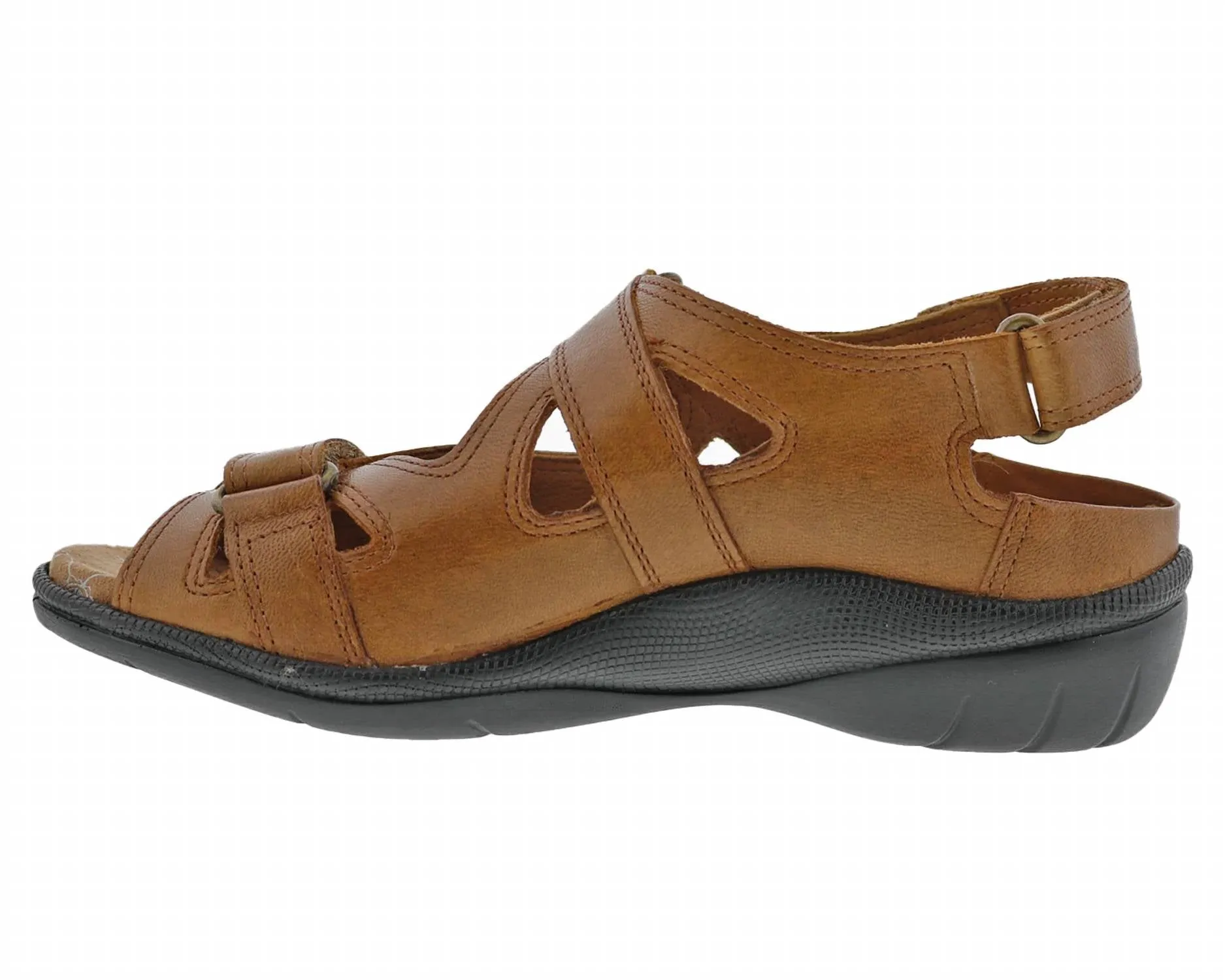 Women's Lagoon Casual Sandal In Cognac Leather