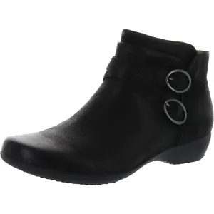 Womens Leather Ankle Booties