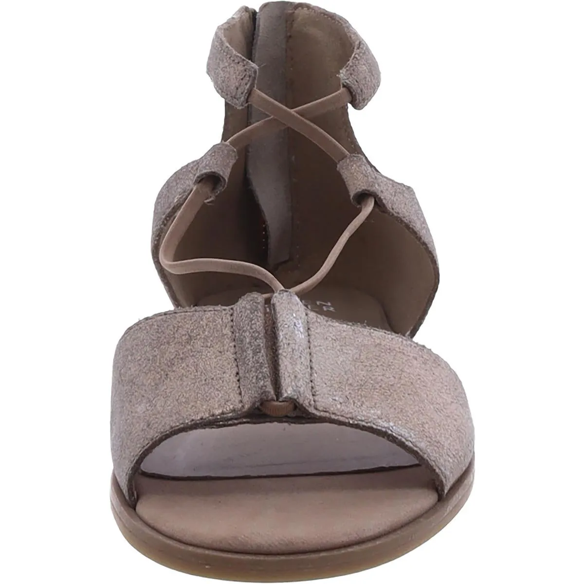 Womens Leather Flat Ankle Strap