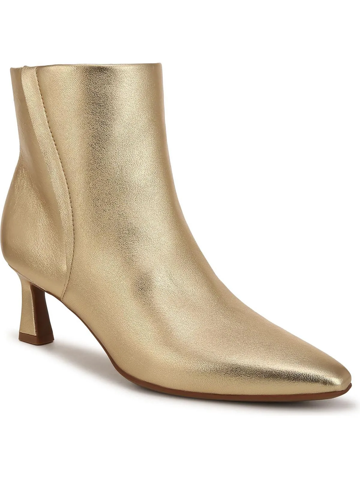 Womens Leather Pointed Toe Booties