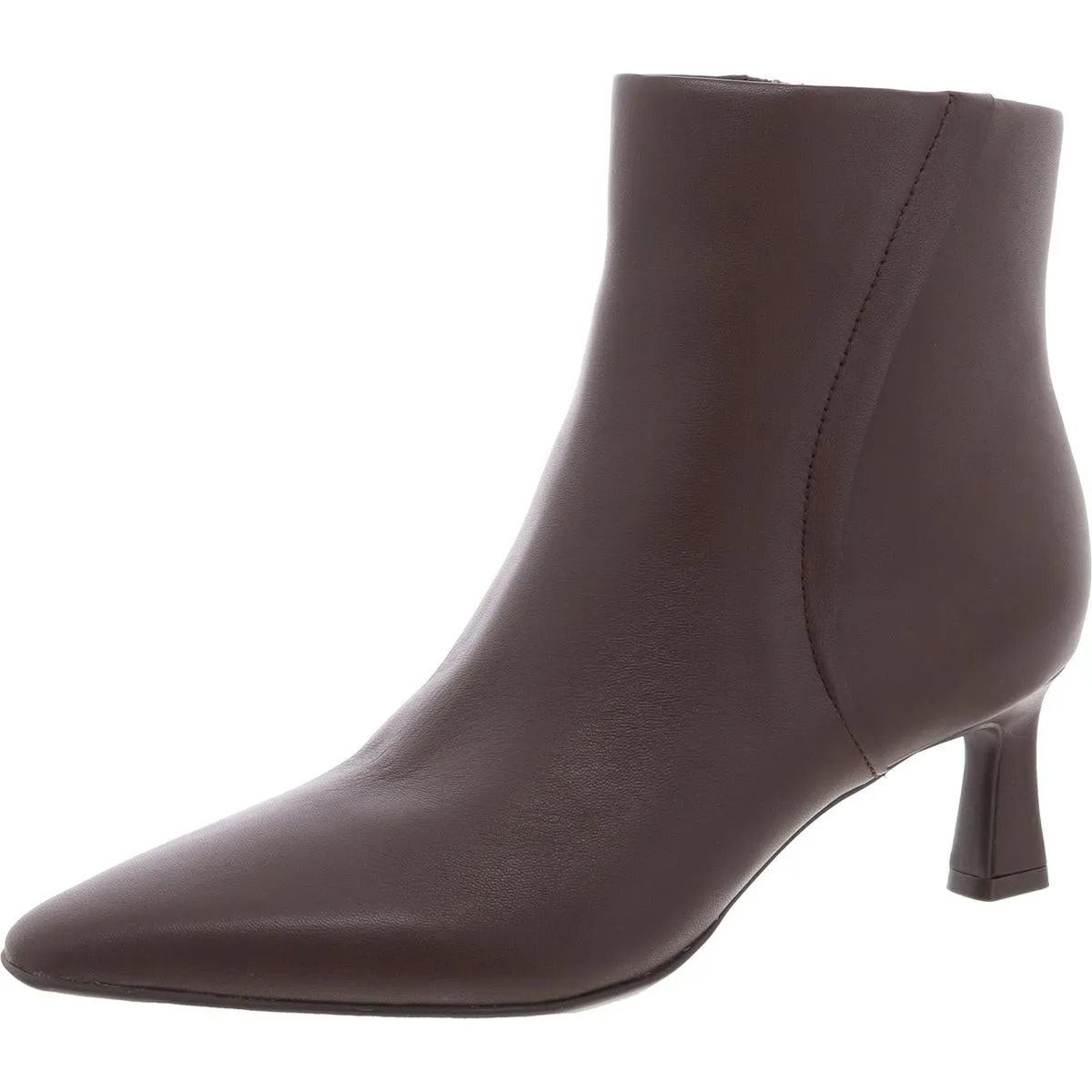Womens Leather Pointed Toe Booties