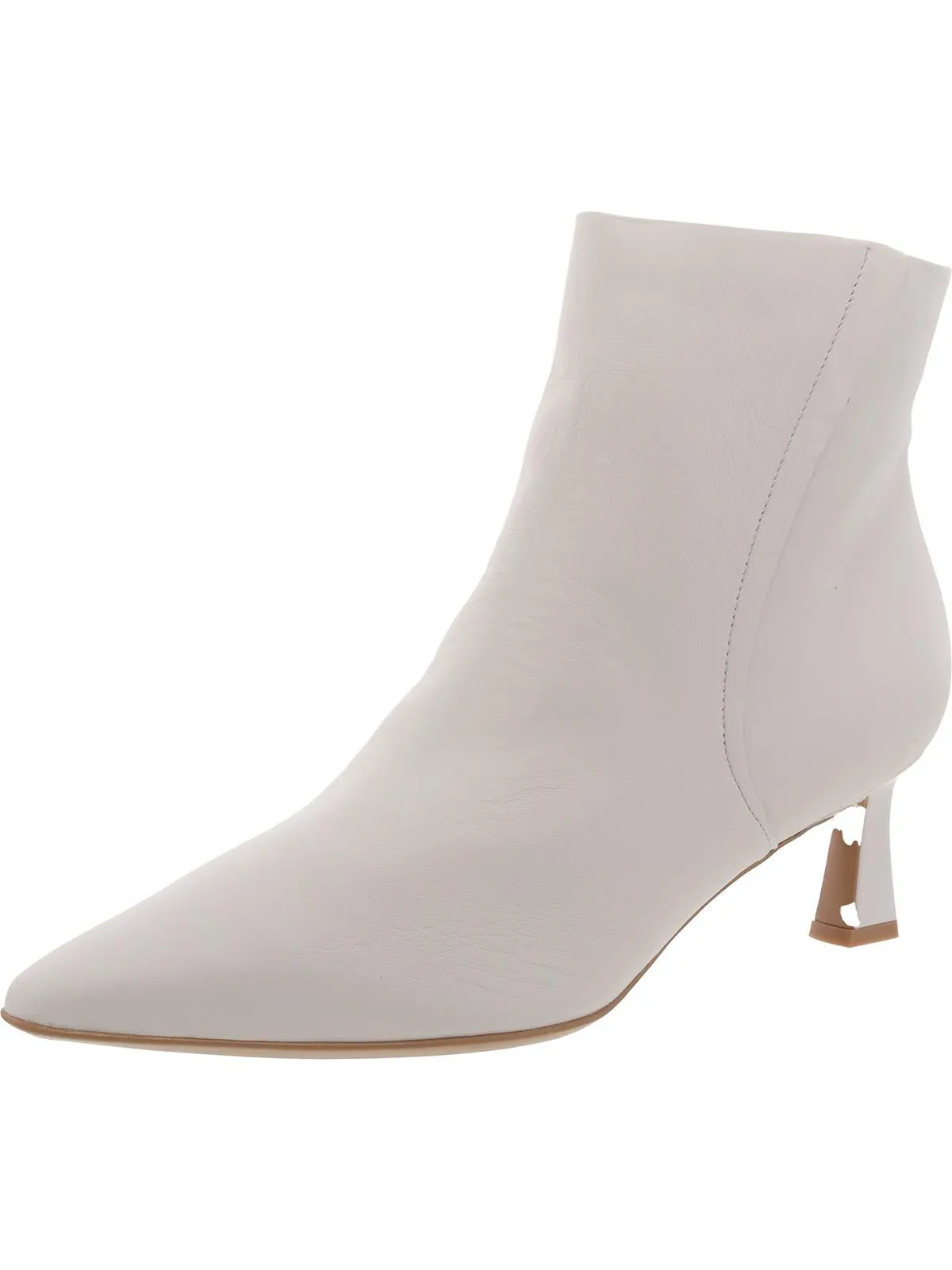 Womens Leather Pointed Toe Booties