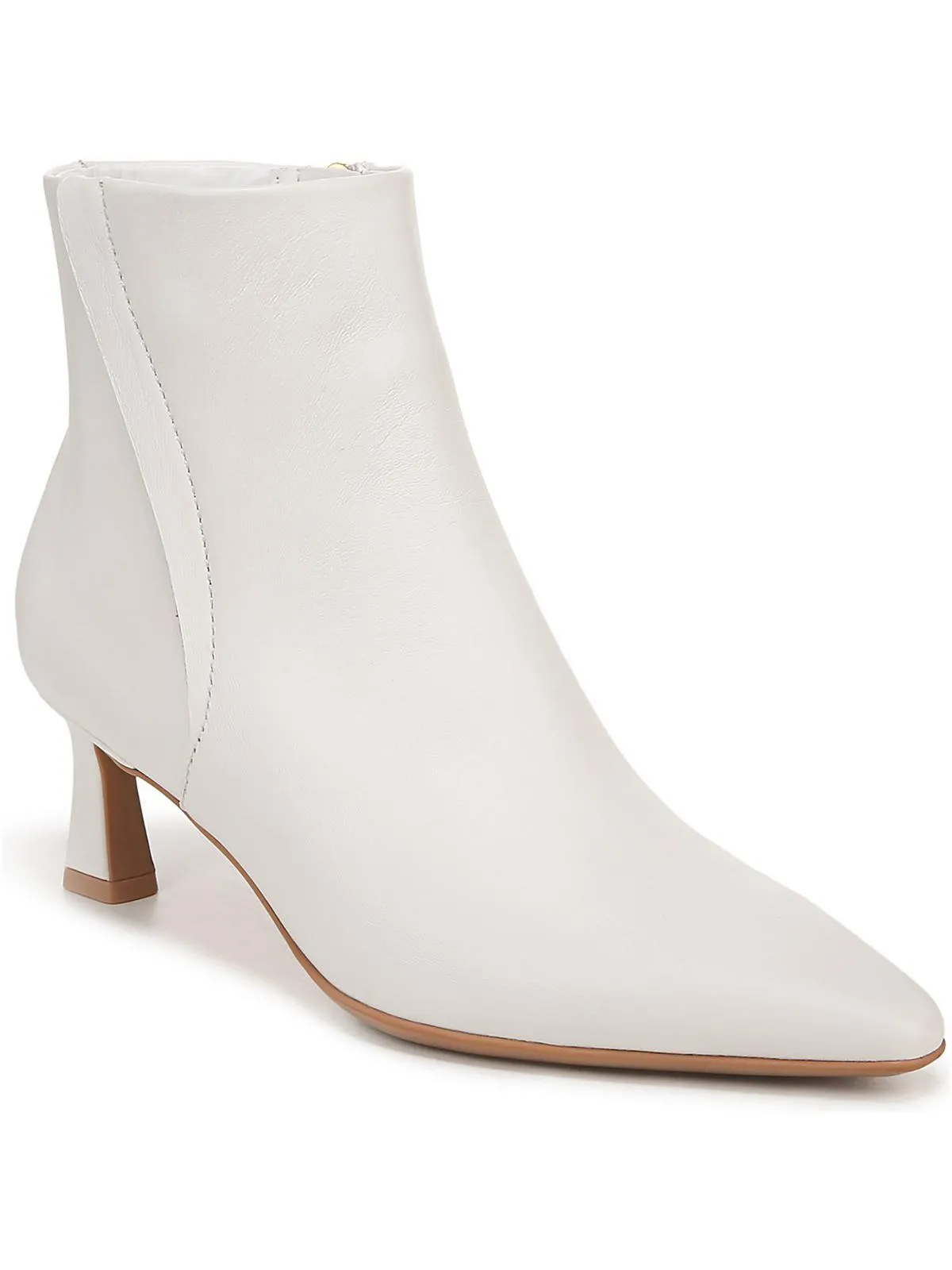 Womens Leather Pointed Toe Booties