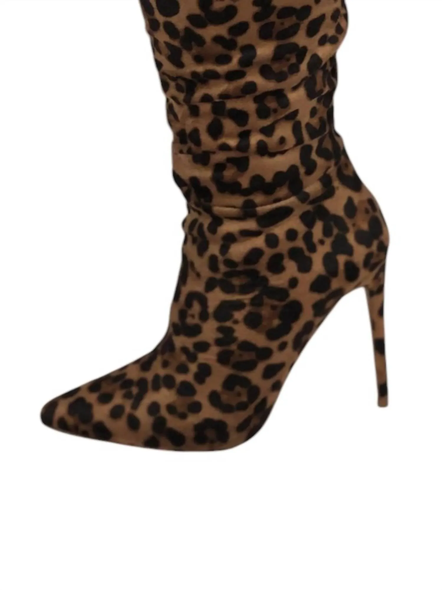 Women's Leopard Knee High Boots In Brown Multi