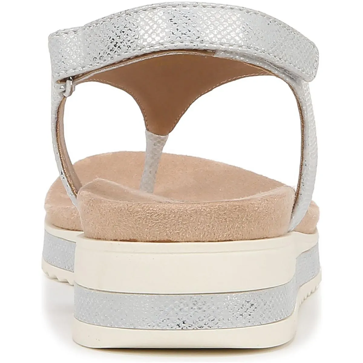 Womens Metallic Thong Ankle Strap