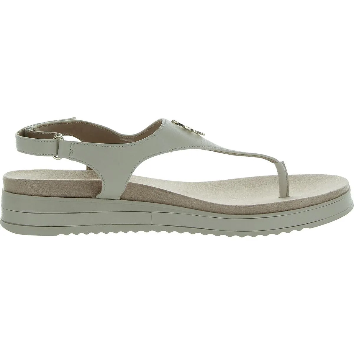 Womens Metallic Thong Ankle Strap