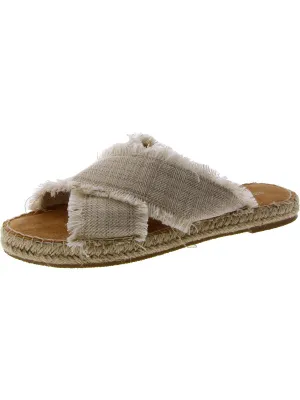 Womens Open Toe Slip On Espadrilles