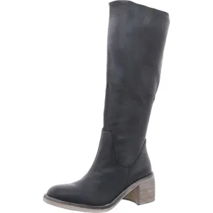 Womens Padded Insole Leather Knee-High Boots