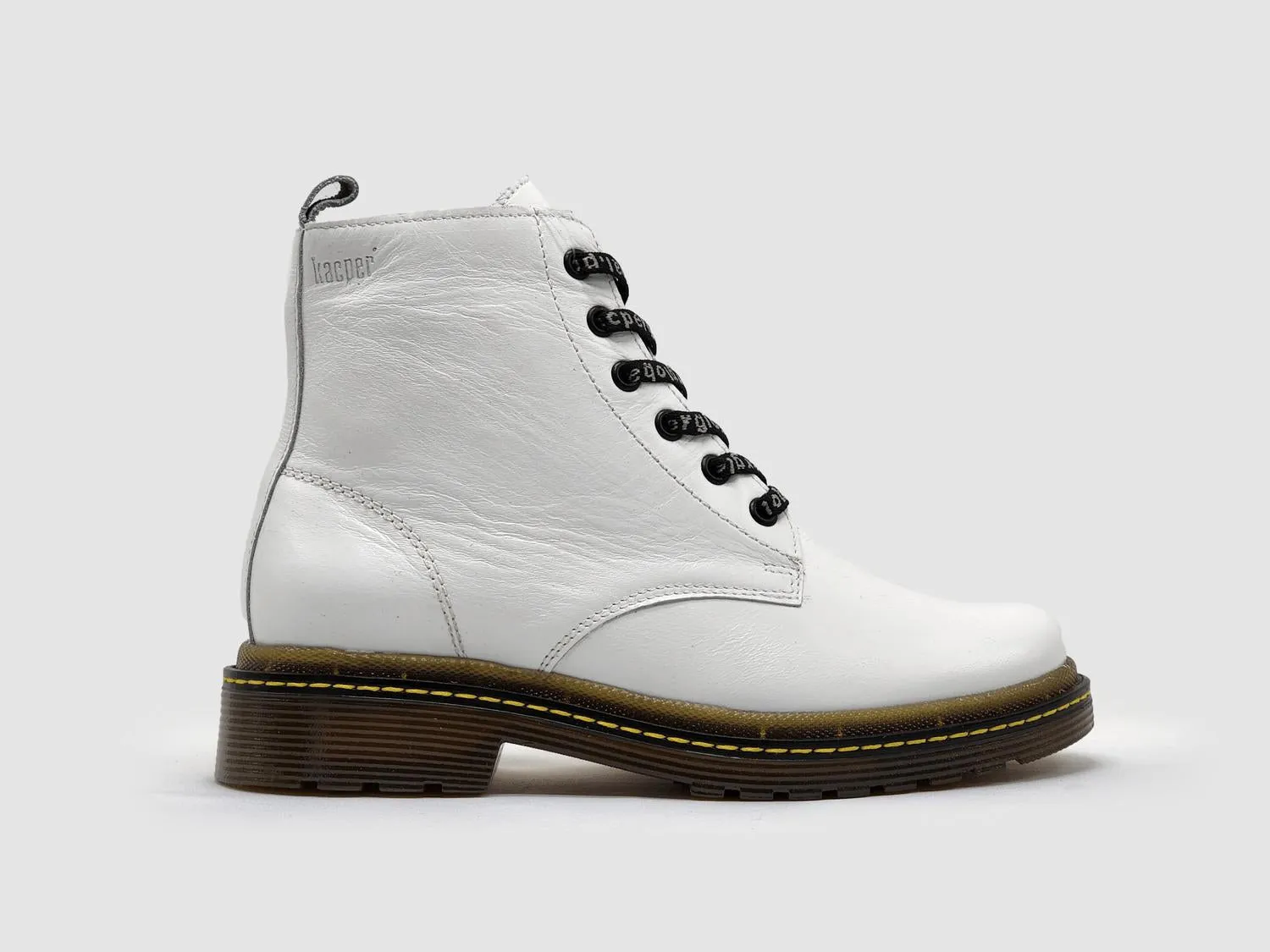 Women's Premium Leather Zip-Up Boots In White