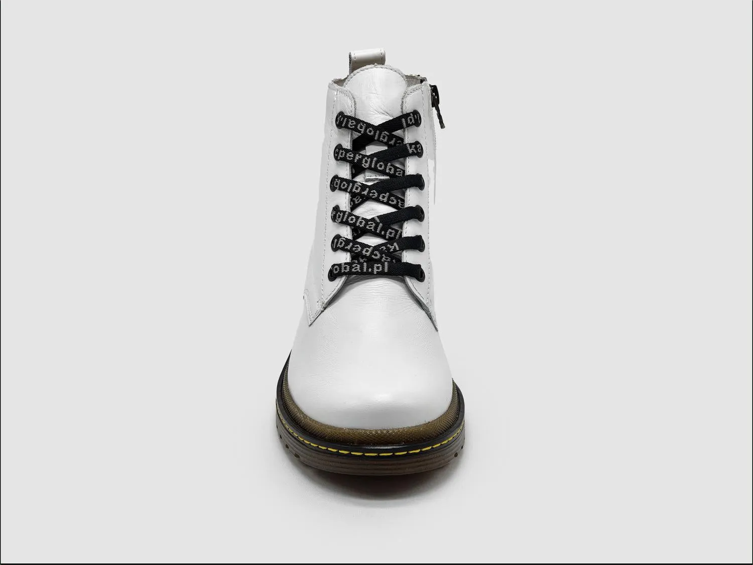 Women's Premium Leather Zip-Up Boots In White