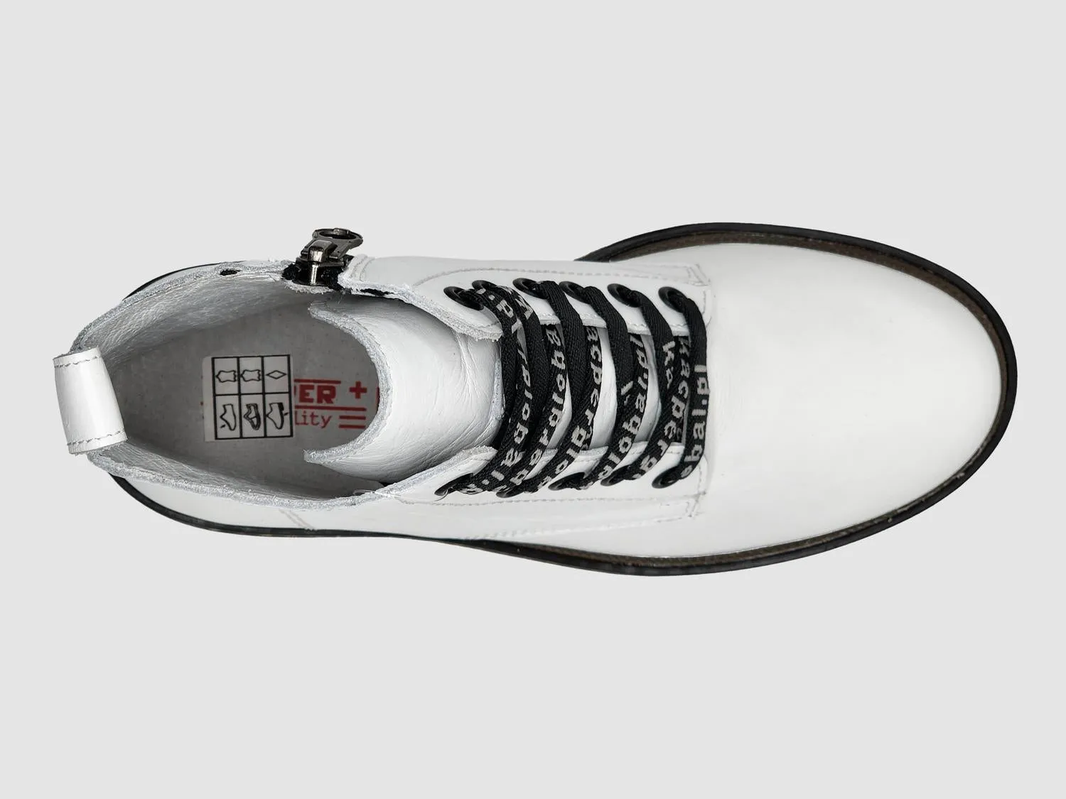 Women's Premium Leather Zip-Up Boots In White