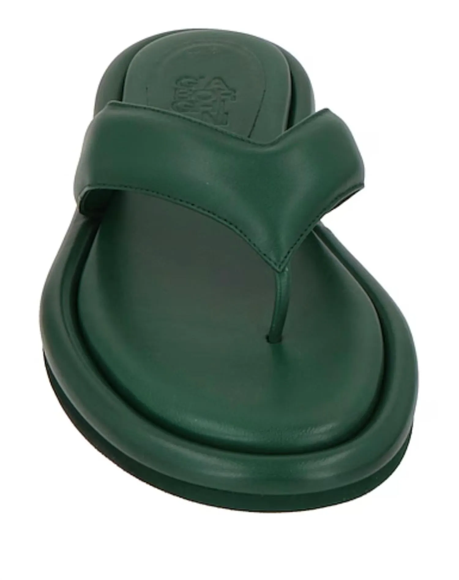 Women's Puffy Thong Sandal In Cliff Green