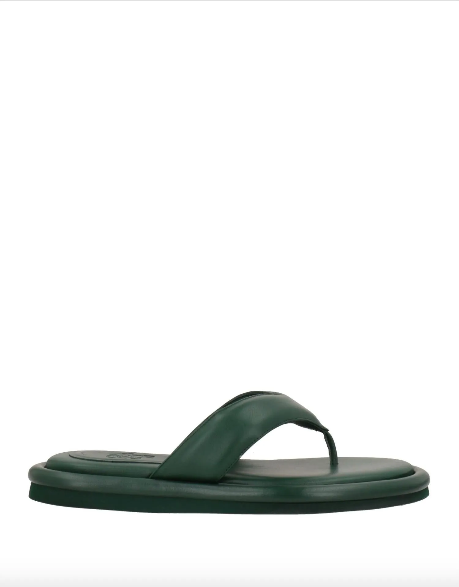 Women's Puffy Thong Sandal In Cliff Green