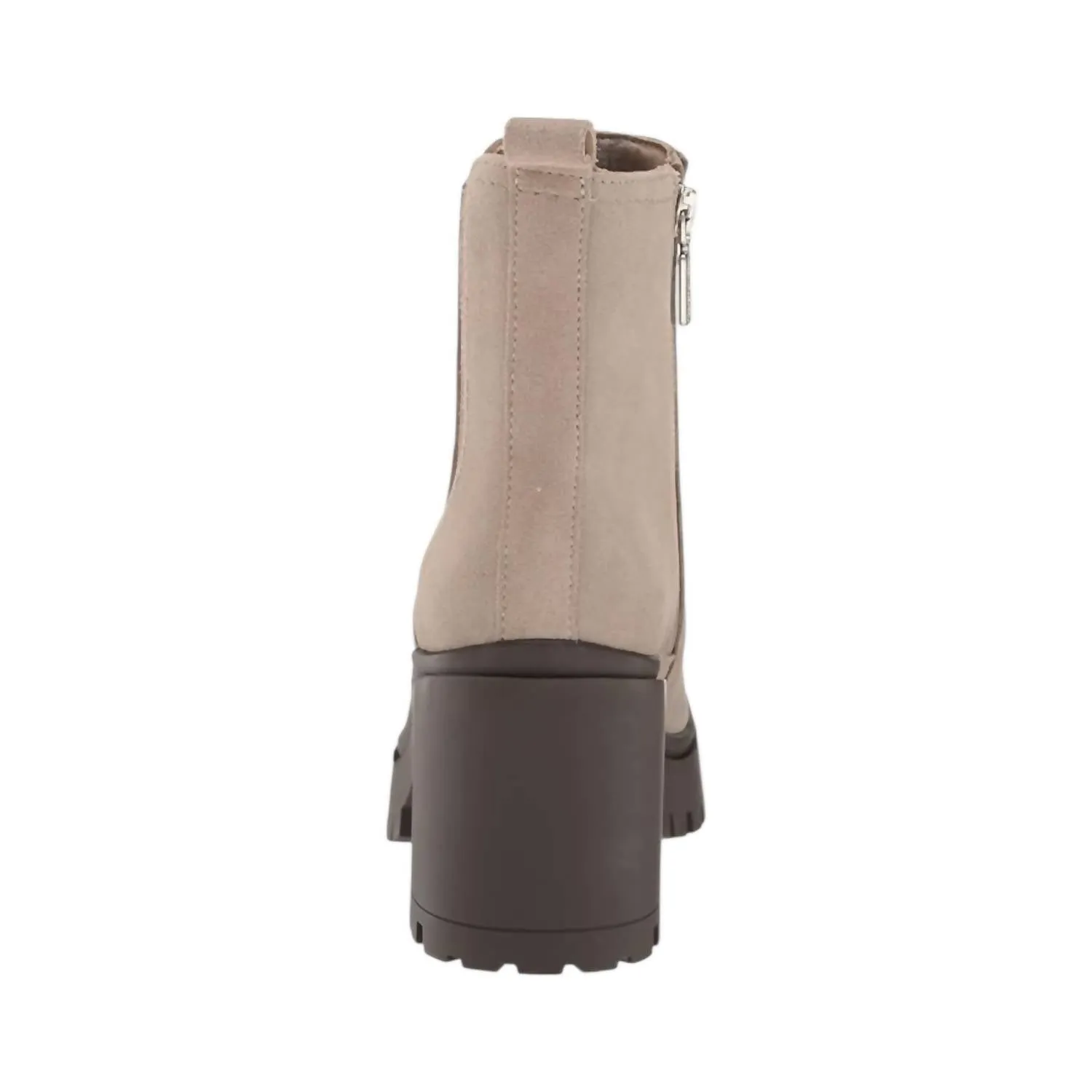 Women's Raquel Chelsea Boot In Light Grey Cow Suede/textile