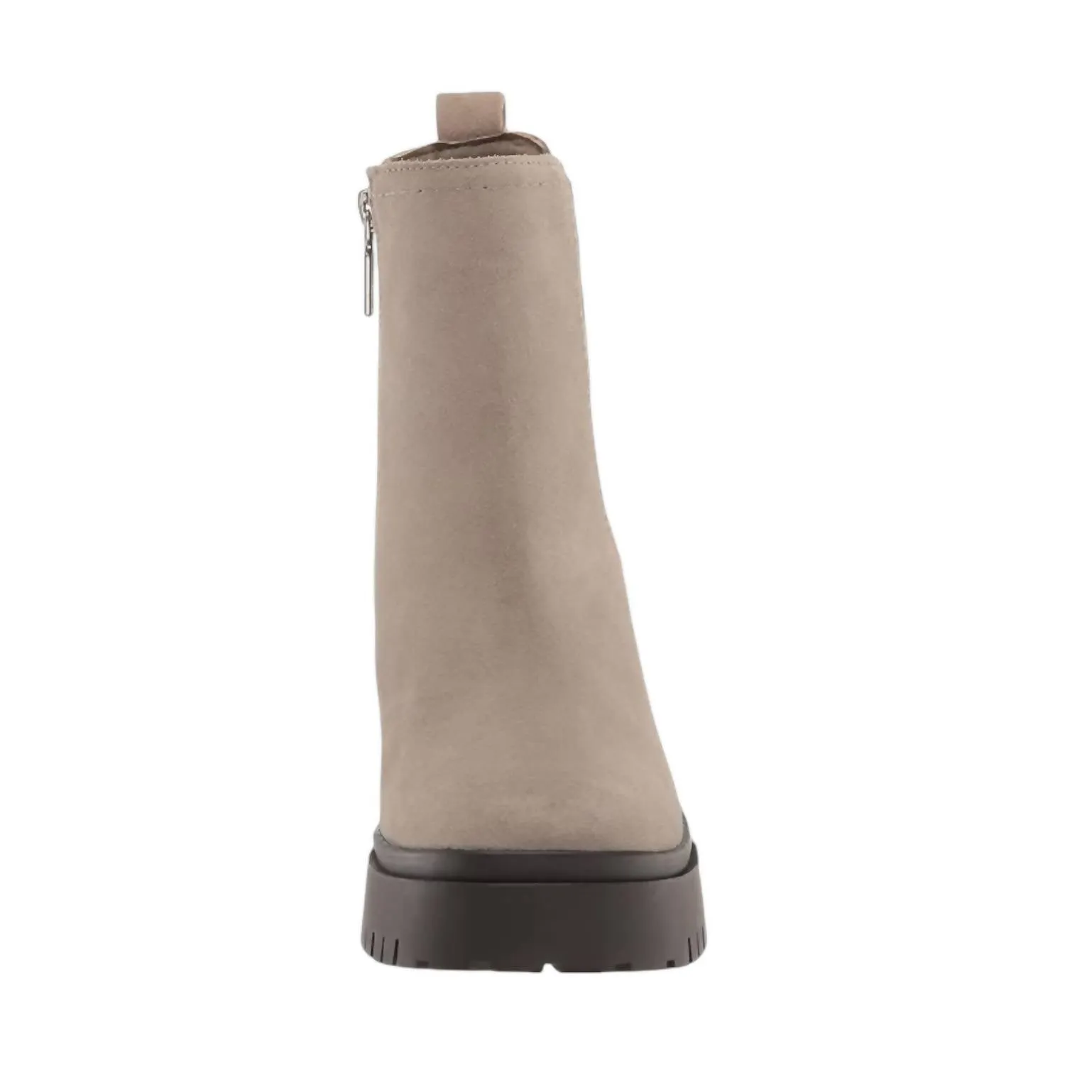 Women's Raquel Chelsea Boot In Light Grey Cow Suede/textile