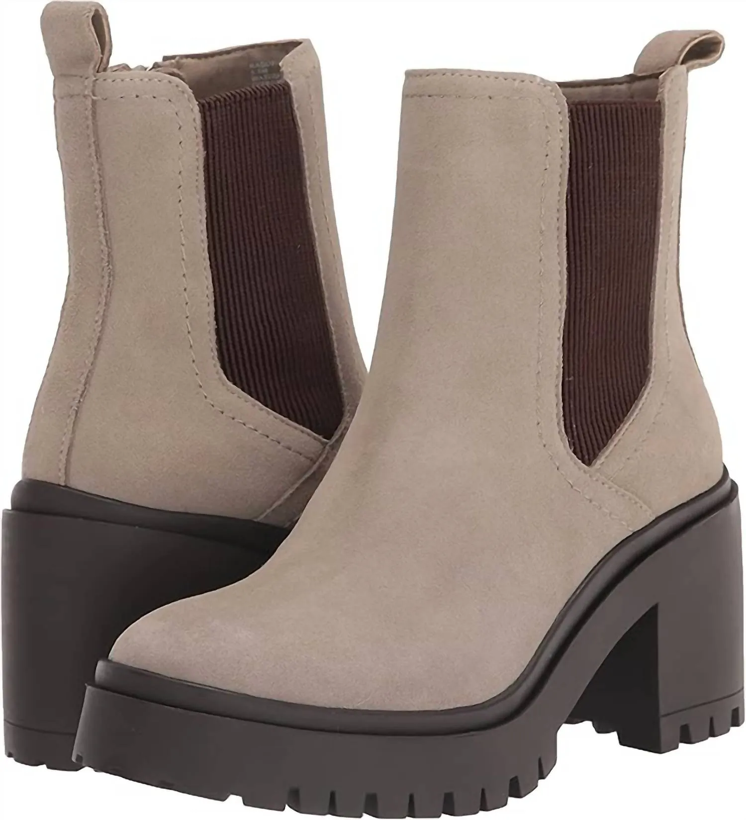 Women's Raquel Chelsea Boot In Light Grey Cow Suede/textile