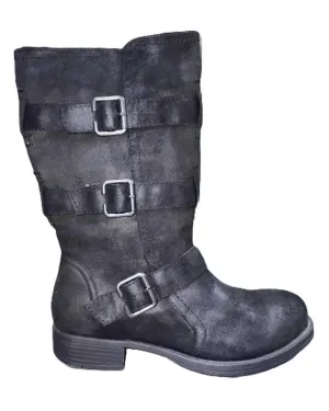 Women's Reagan Knee High Boot In Black Fabric