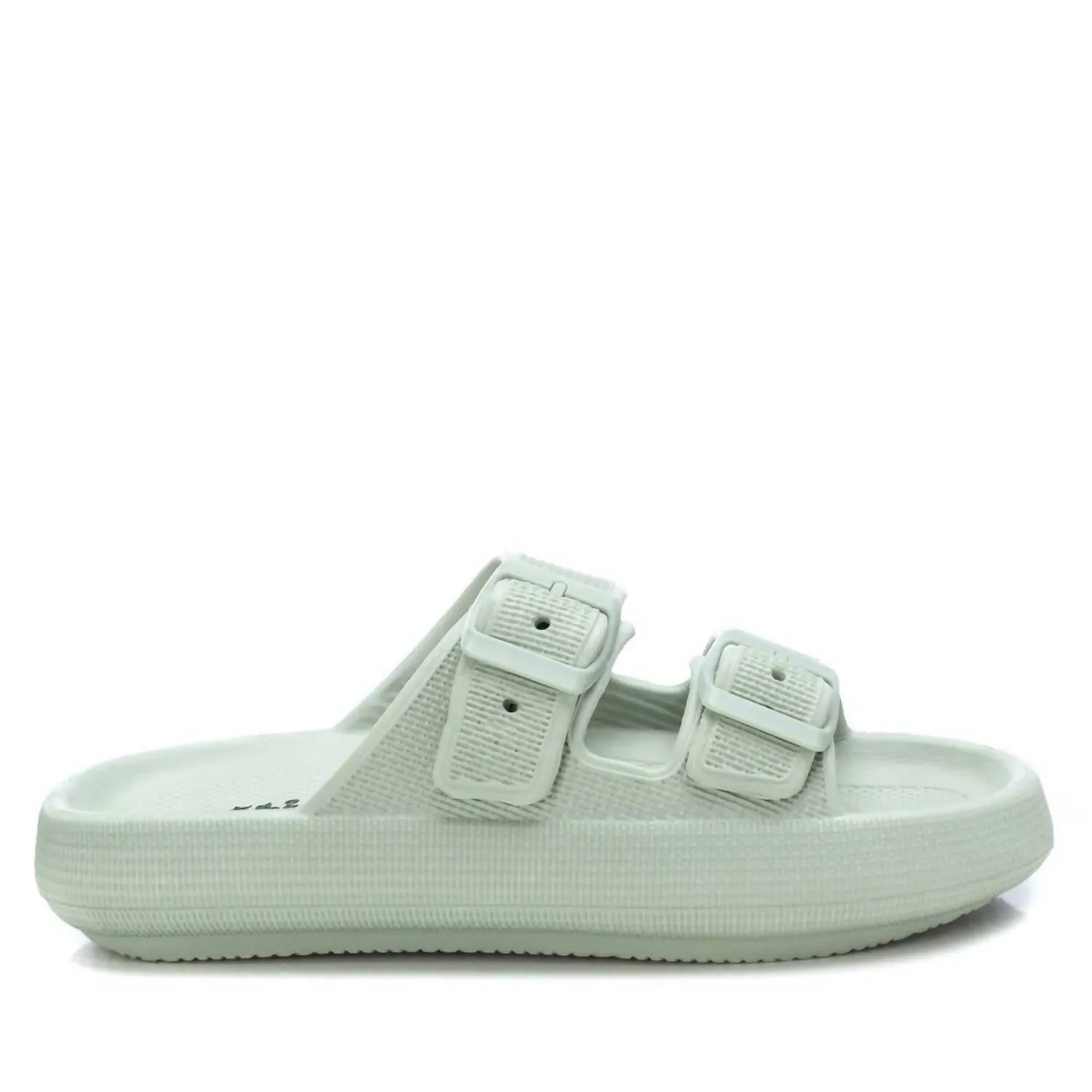 Women's Rubber Flat Sandals In Aqua