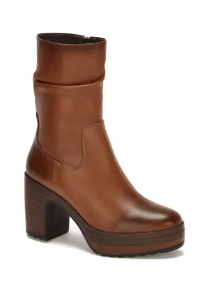Women's Side Zipper Boots In Honey