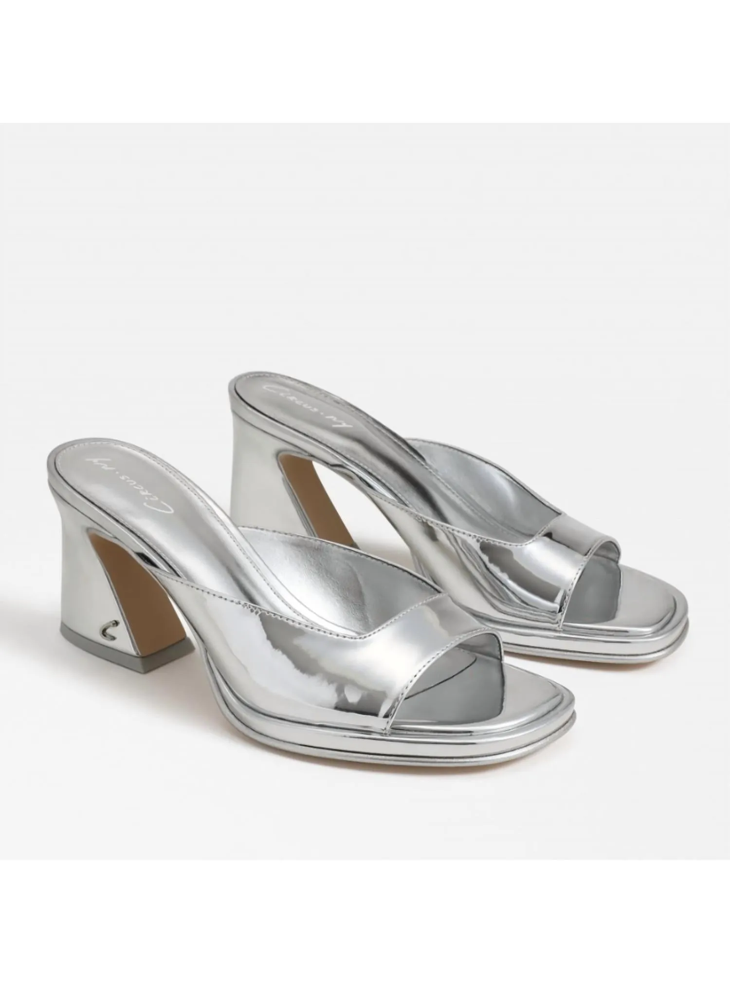 Women's Slide Heel Sandal In Silver