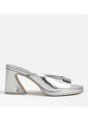 Women's Slide Heel Sandal In Silver