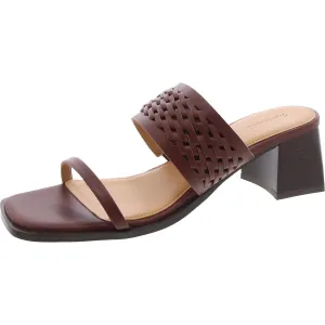 Womens Slip On Double Strap Mule Sandals