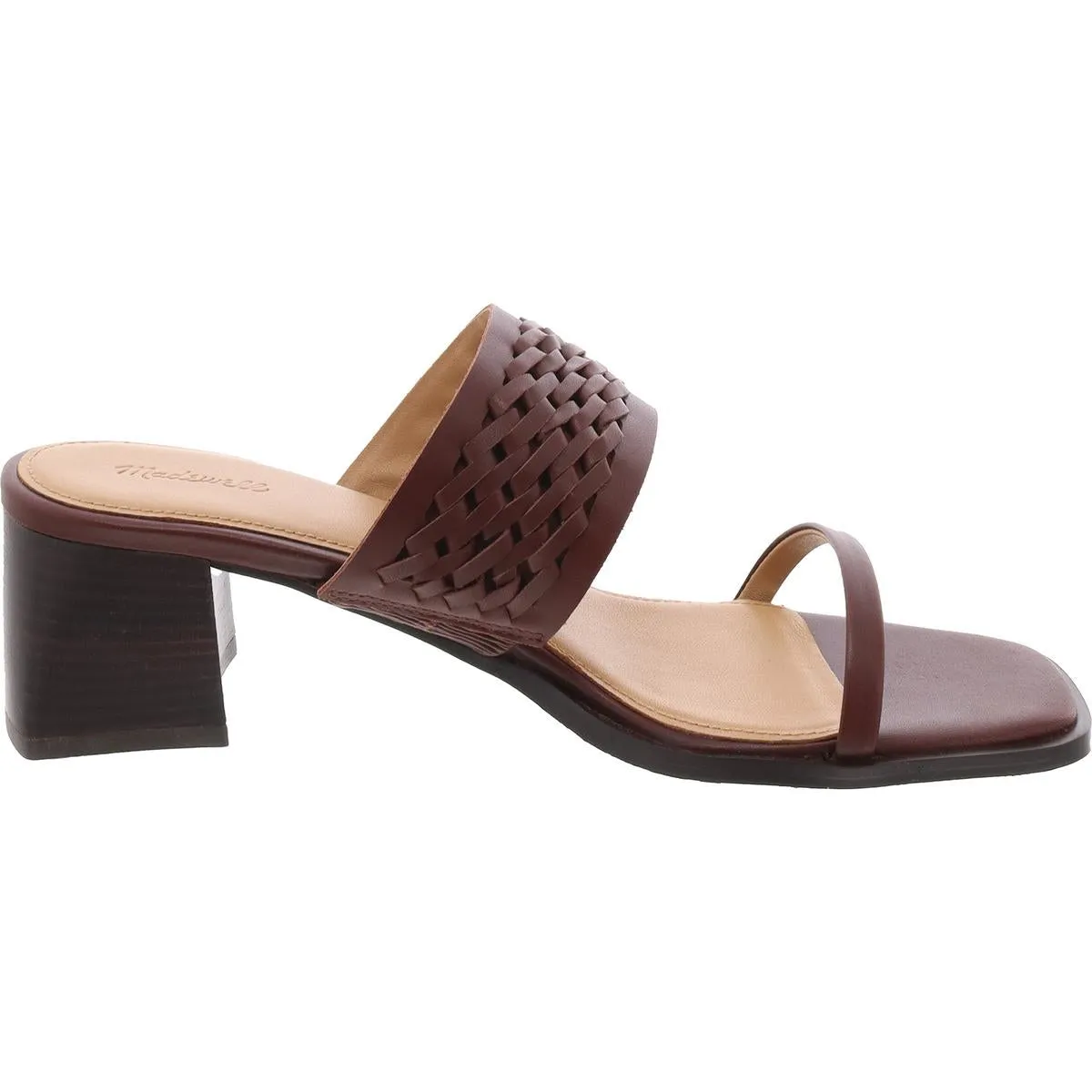 Womens Slip On Double Strap Mule Sandals