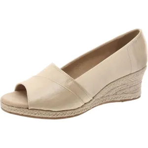 Womens Slip On Peep Toe Espadrilles
