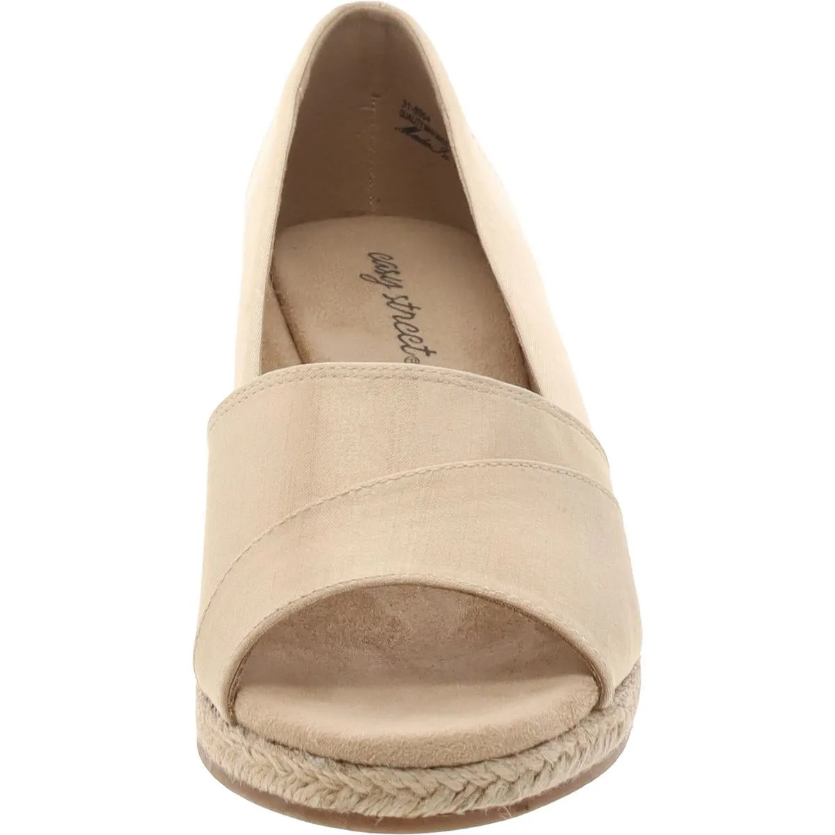 Womens Slip On Peep Toe Espadrilles