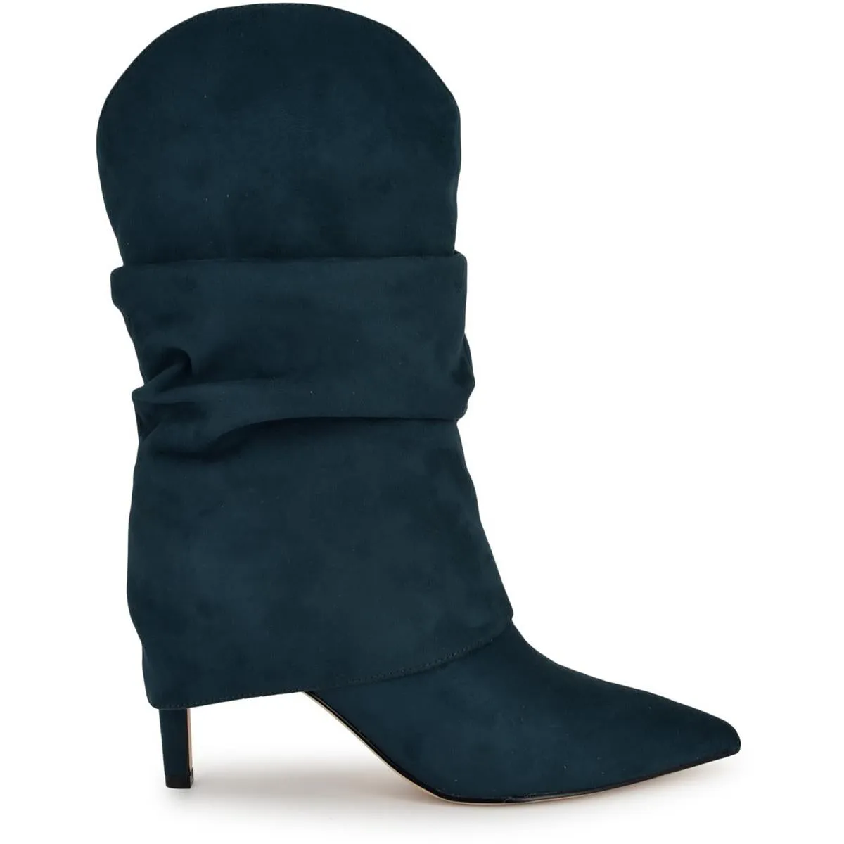 Womens Slouchy Faux Suede Mid-Calf Boots