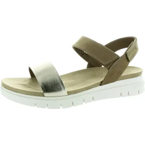 Womens Solid Leather Ankle Strap
