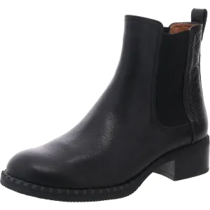 Womens Solid Leather Chelsea Boots