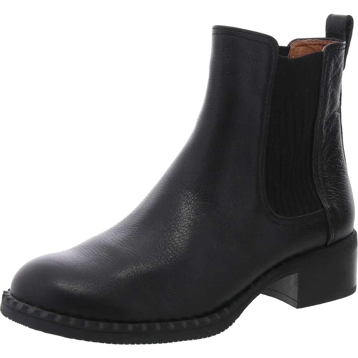 Womens Solid Leather Chelsea Boots