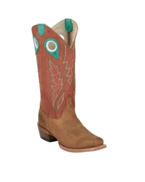 Women's Square Toe Boots In Sunflower Tan