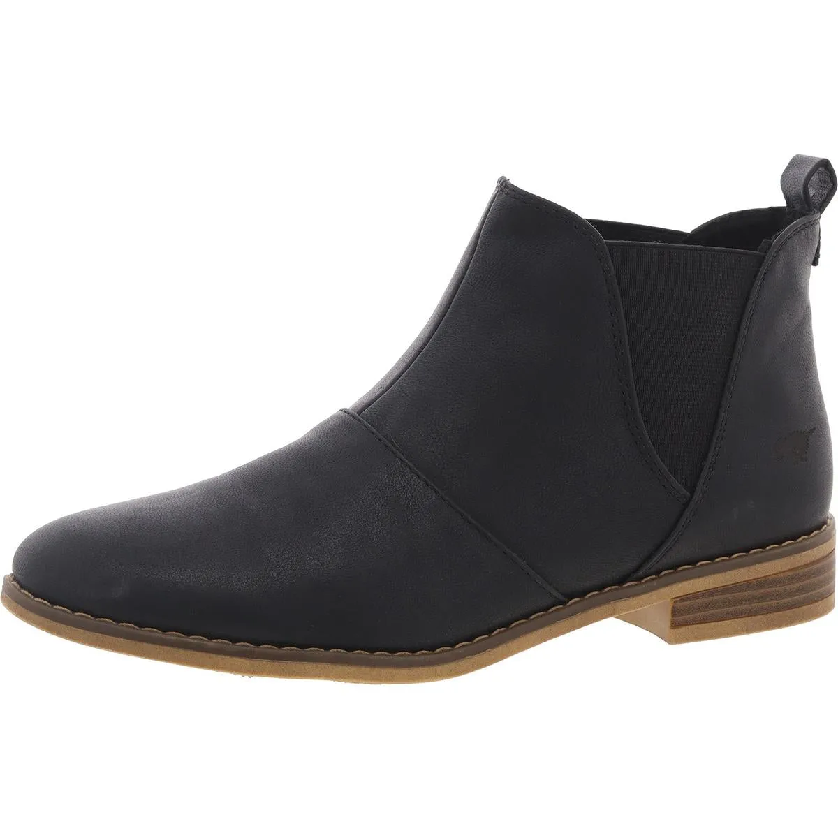 Womens Stretch Faux Leather Chelsea Boots