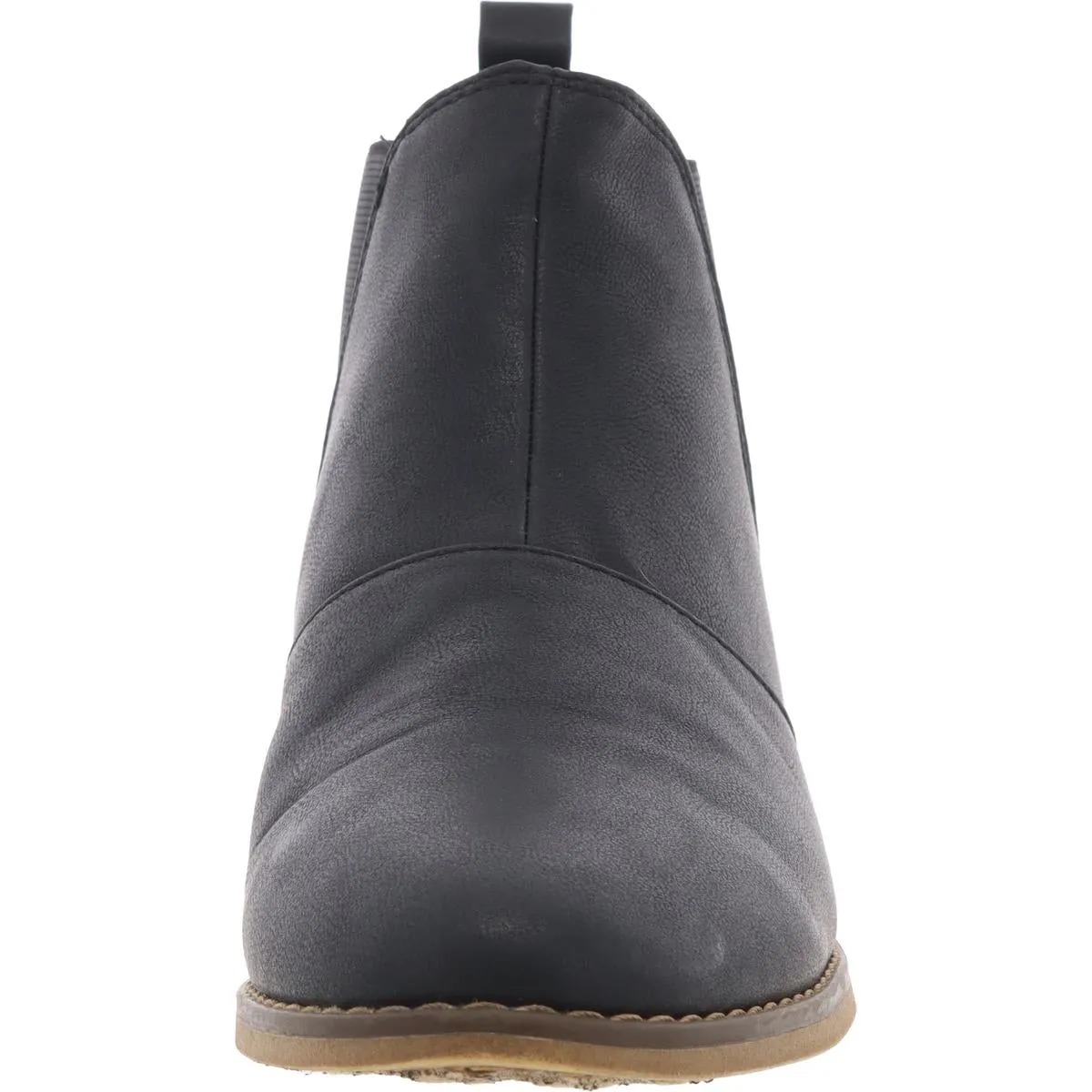 Womens Stretch Faux Leather Chelsea Boots