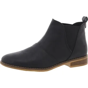 Womens Stretch Faux Leather Chelsea Boots