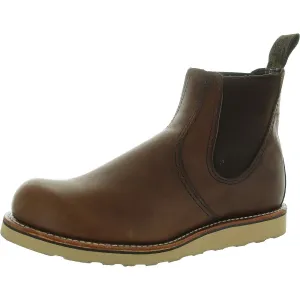 Womens Stretch Leather Chelsea Boots