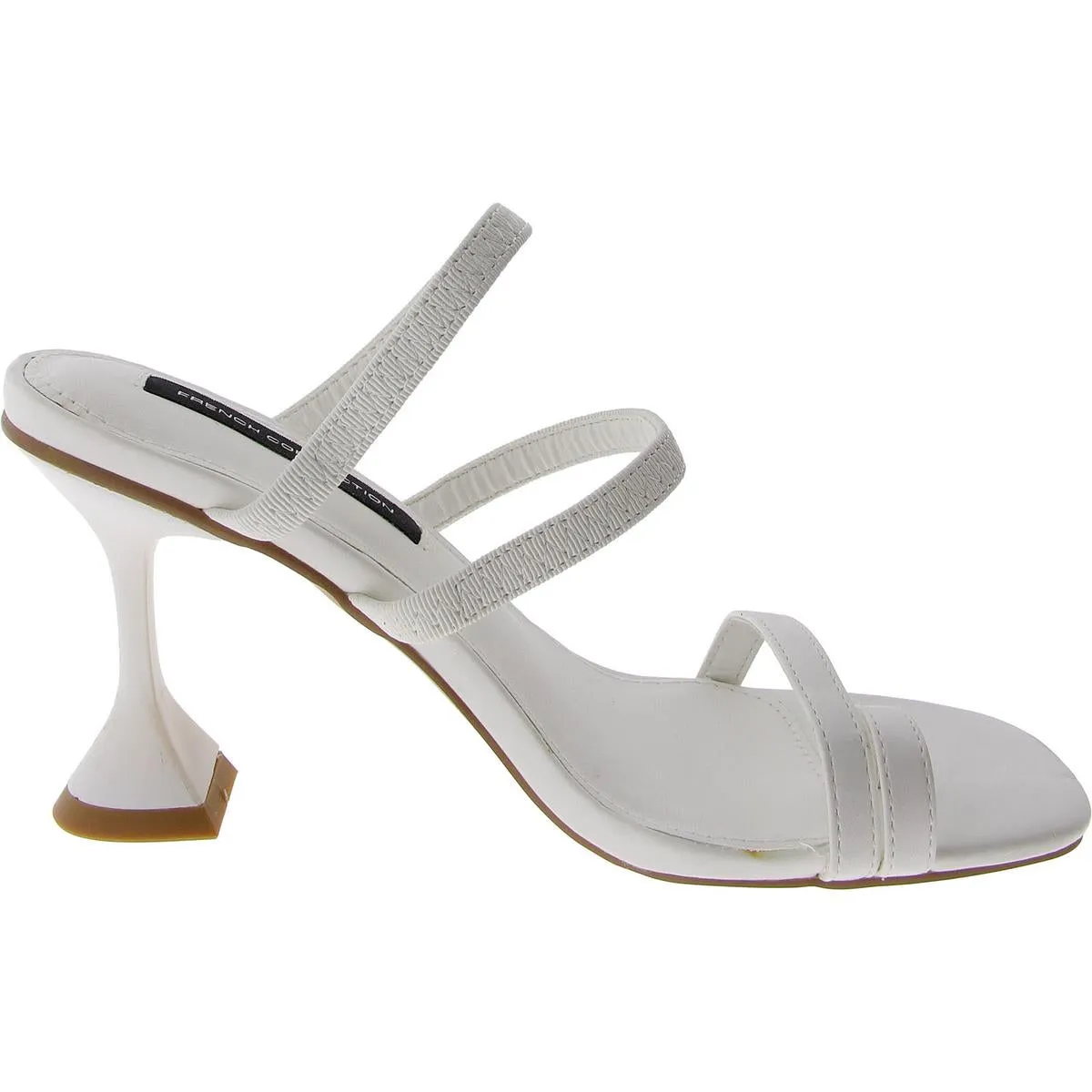 Womens Vegan Leather Toe Loop Mule Sandals