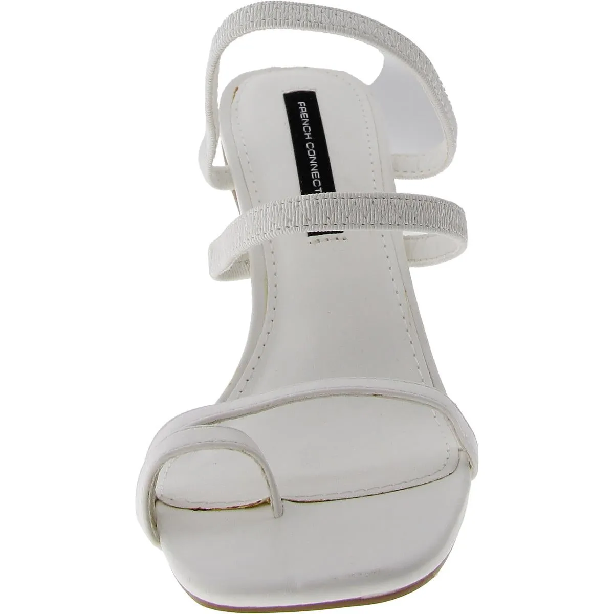 Womens Vegan Leather Toe Loop Mule Sandals