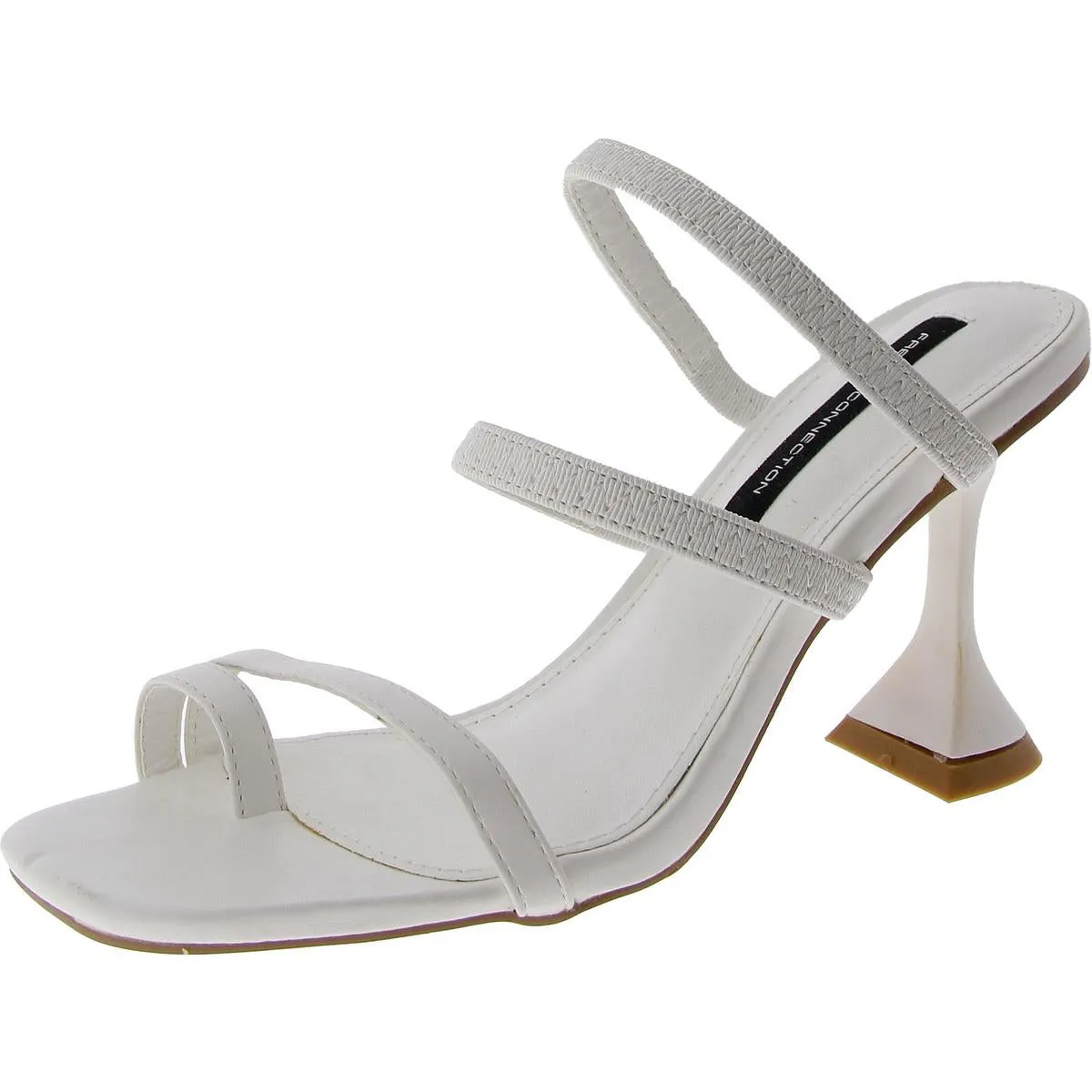 Womens Vegan Leather Toe Loop Mule Sandals