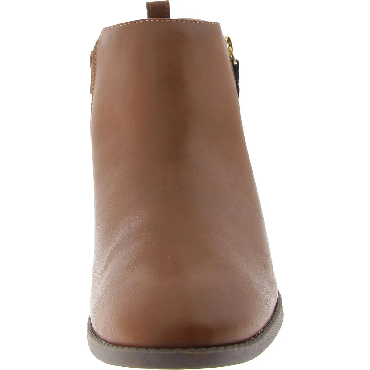 Womens Zip Up Round Toe Booties