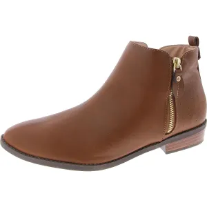 Womens Zip Up Round Toe Booties