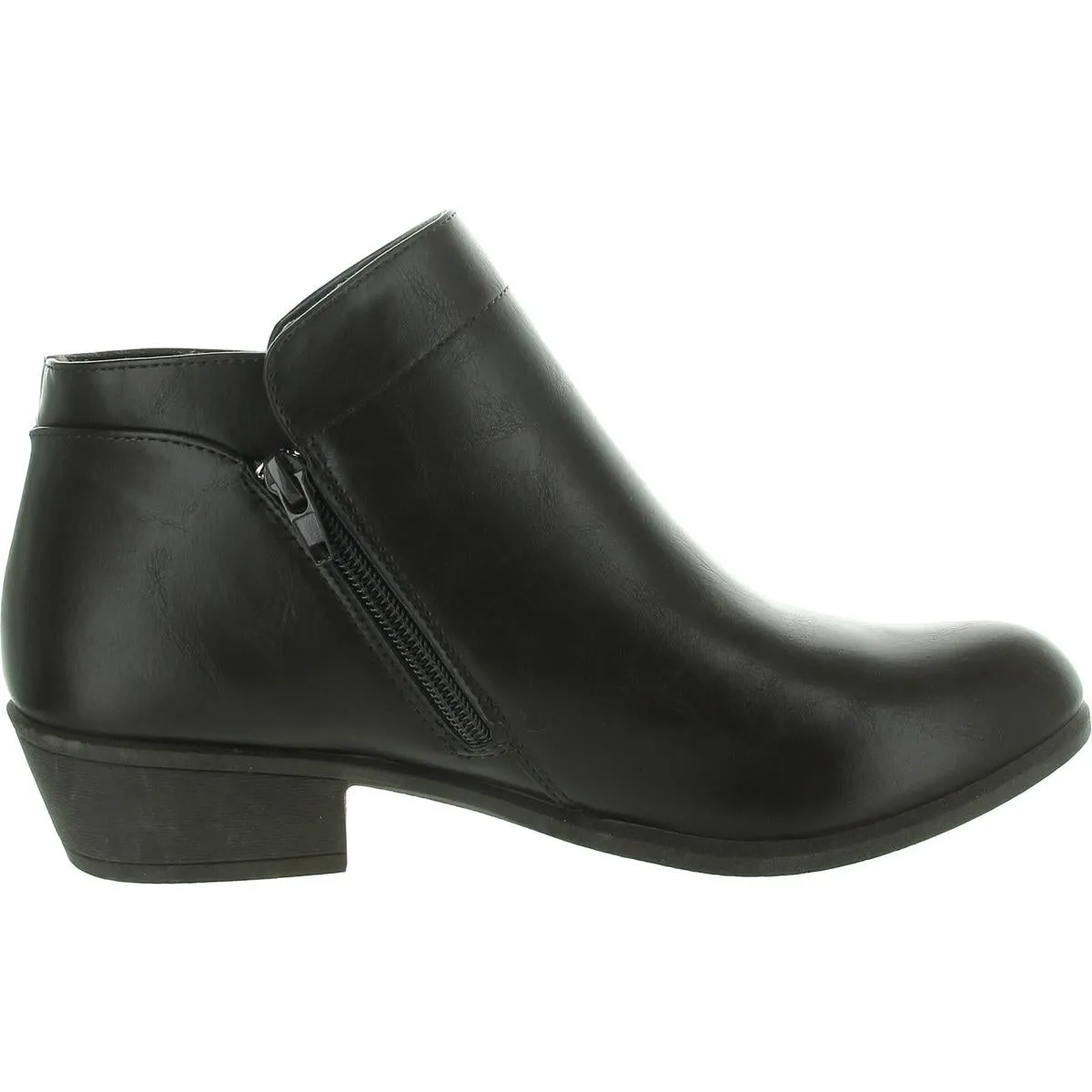 Womens Zipper Faux Leather Shooties