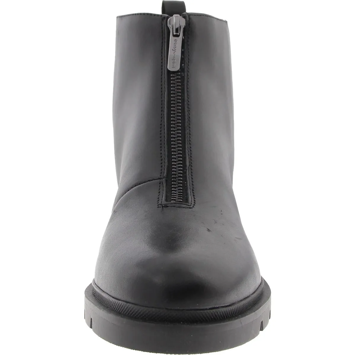 Womens Zipper Leather Booties