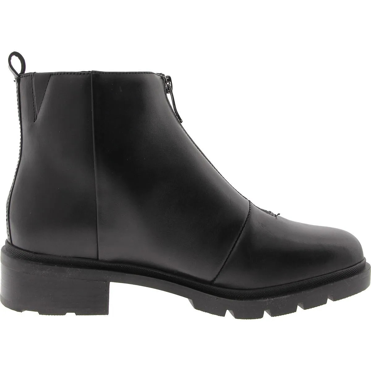 Womens Zipper Leather Booties