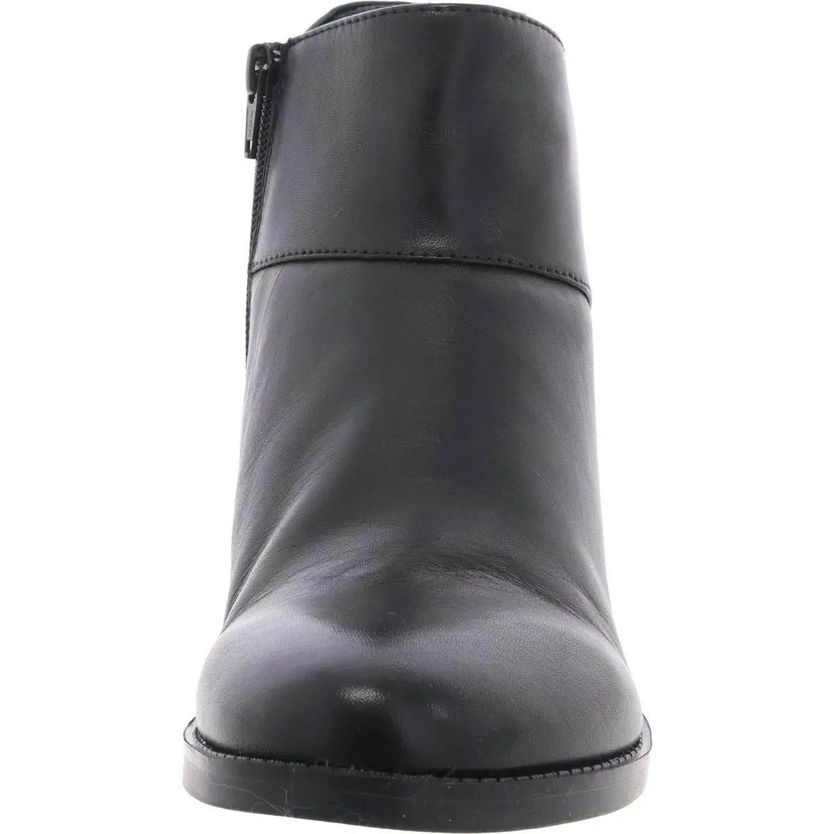 Womens Zipper Leather Booties