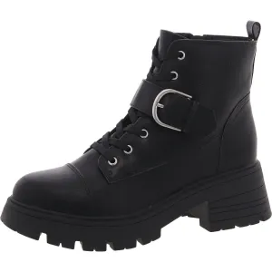 Womens Zipper Manmade Ankle Boots