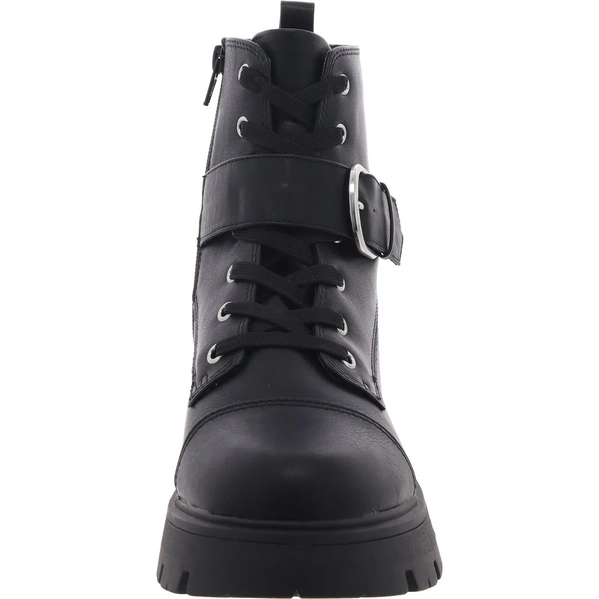 Womens Zipper Manmade Ankle Boots